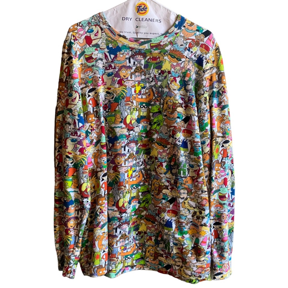 Print All Over Me Story + Nickelodeon 90s Sweater UniSex‎ Size Medium